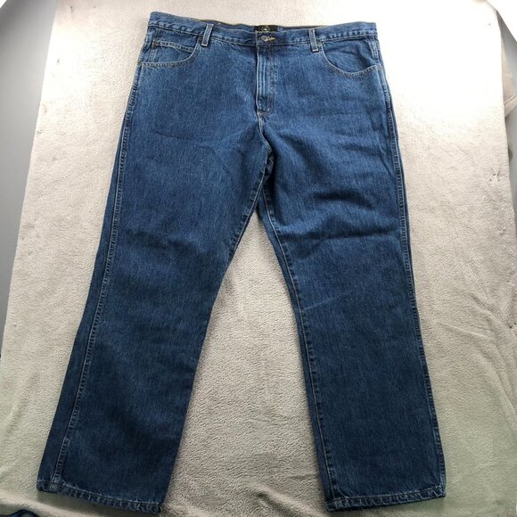 RedHead Mens Jeans Size 42x30 Classic Fit Straight Leg Blue Denim Casual Travel - Picture 14 of 15
